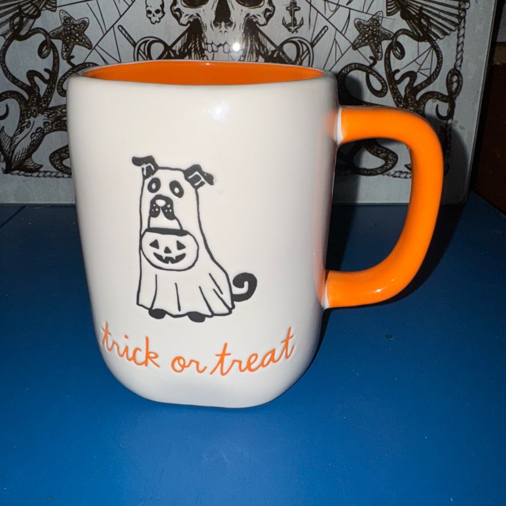 Rae Dunn Mug - Orange and White
